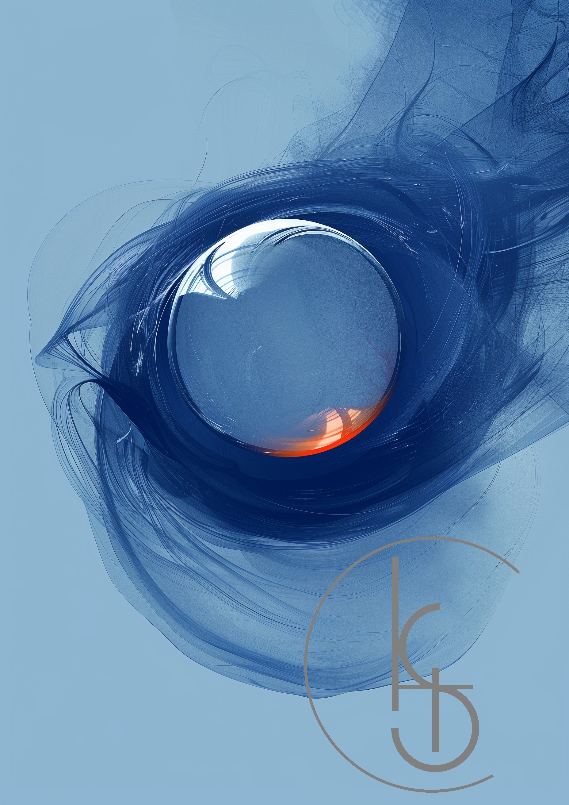 Celestial Blue with Scarlet Mist 2