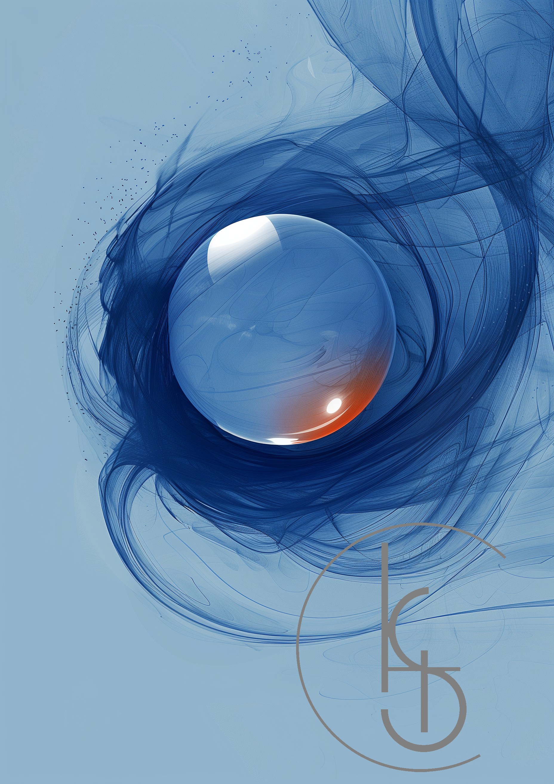 Celestial Blue with Scarlet Mist 3